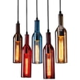 thumbnail image 3 of WUZSTAR Colored Glass Beer Bottle Chandelier,Retro Creative Wine Bottle Hanging Lamp for Restaurant, Loft, Bar, Shop, 3 of 8