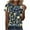 (Type 21)Multicolor, variant on Patlollav Womens Tops Fashion Casual Round Neck Pleated Solid Color Button Blouse