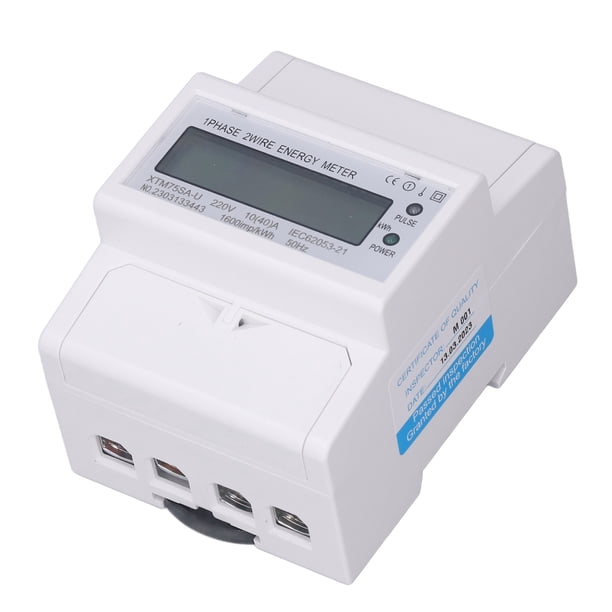 Medidor de energía eléctrica, medidor de energía de riel DIN Medidor de energía de riel DIN Medidor de energía monofásico Funcionalidad inteligente