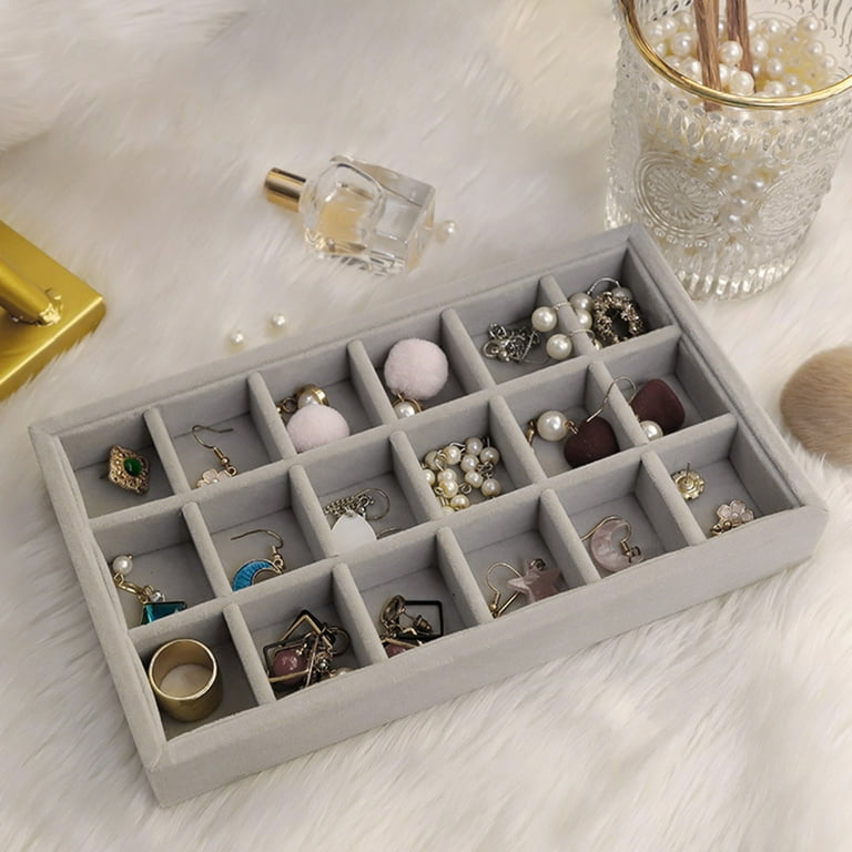 Cheers.US Jewelry Tray - Multipurpose Desktop Drawer Chest Jewelry  Accessories Display Storage Organizer, Stackable Jewelry Trays Dresser  Drawer Organizer for Earring Necklace Bracelet Ring 