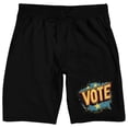 thumbnail image 4 of "Vote" Election Season Men's Black Sleep Pajama Shorts-Medium, 4 of 7