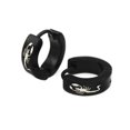 thumbnail image 1 of 2x 1 Par de Pendientes de Aro de Acero Inoxidable Negro para Hombre Y Mujer 2 piezas, 1 of 8