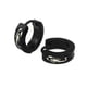 thumbnail image 1 of 2x 1 Par de Pendientes de Aro de Acero Inoxidable Negro para Hombre Y Mujer 2 piezas, 1 of 8