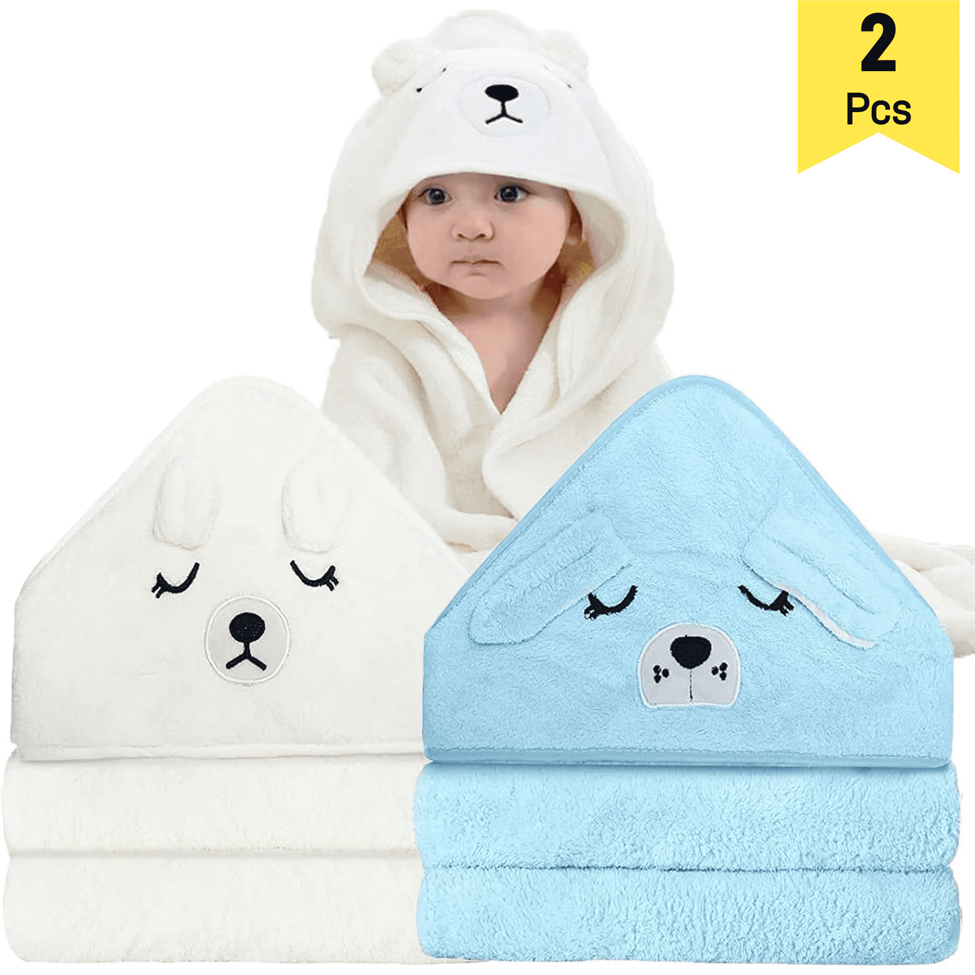 Muslin Hooded Towels – Mebie Baby, image size:2000x2000