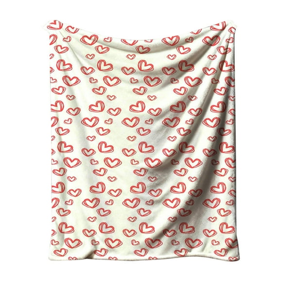 SIYTUAU Valentines Day Flannel Blanket Double Sided Fleece Nap Blanket Gift Cover Blanket For Sofa Bed Or Travel Use A
