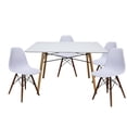 thumbnail image 1 of Set Comedor Mundo In Oslo Melamina 120cm Blanco 4 Sillas Blanco Nogal Minimalista, 1 of 8