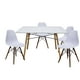 thumbnail image 1 of Set Comedor Mundo In Oslo Melamina 120cm Blanco 4 Sillas Blanco Nogal Minimalista, 1 of 8
