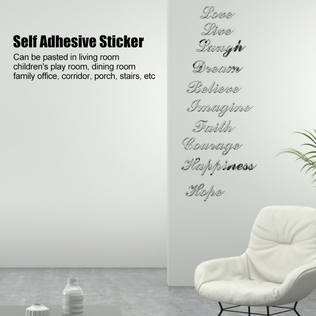 Adhesivo de pared, adhesivo para espejo de escalera, decoración de escalera, multifuncional, para sala de estar y hogar