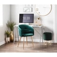 thumbnail image 4 of LumiSource Lindsey Contemporary Chair in Gold Metal and Green Velvet, 4 of 11