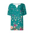 thumbnail image 4 of Fiudx Liquidación de Ofertas Flash Camiseta de Color Liso con Cuello En V para Mujer, 4 of 4