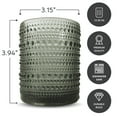 thumbnail image 2 of Greenline Goods Hobnail Glasses Set of 6 – 12 oz Vintage Lowball Drinking Glasses with Unique Design, Elegant Gray Bubble Drinking Glasses for Modern & Vintage Setting, Durable Hobnail Glassware, 2 of 7
