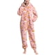thumbnail image 1 of Mono con capucha borrosa ropa de dormir lindo estampado animal cálido manga larga pantalones largos pijamas de lana mono para mujeres hombres, 1 of 6