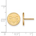 thumbnail image 2 of 14k Gold Plated Silver Colorado State University Post Earrings, 2 of 3