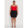 thumbnail image 2 of Womens Plus Size WAX High Waisted Cargo Skirt, 2 of 5