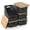 Black, variant on Plastic Storage Baskets with Bamboo Lids, Stackable Small Organizer Bins for Shelves Drawers Desktop Closet Pantry Home Office Classroom