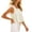 Beige, variant on Women Crop Tank Top Sleeveless Square Neck Lace Ruffle Hem Vest Casual Trendy Loose Fit Solid Color Tank Top