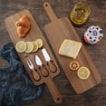 thumbnail image 4 of Acacia Wood Cheese Board Set with Cheese Knives, Multipurpose Wooden Cutting Board, Charcuterie Serving Platter for Steak and Daily Kitchen Use, 4 of 6