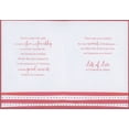 thumbnail image 2 of Designer Greetings Pink and Red 3D Dress and Snowflakes, Red Bow, Sequins, Pink Striped Socks on Light Green Hand Decorated Christmas Card for Sister, 2 of 2