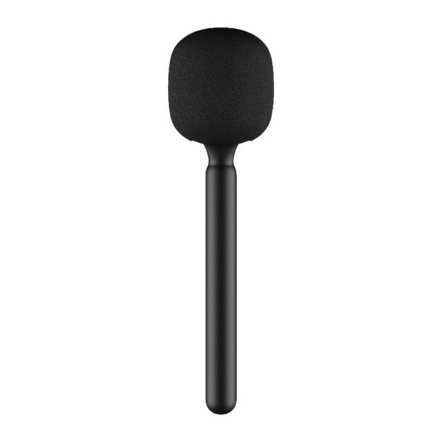 Adaptador de micrófono de mano para entrevistas, multifunción, profesional, resistente al viento, soporte para micrófono Negro