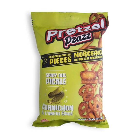 Pretzel Pzazz Seasoned Pretzel Pieces, Spicy Dill Pickle, 200g/7 oz
