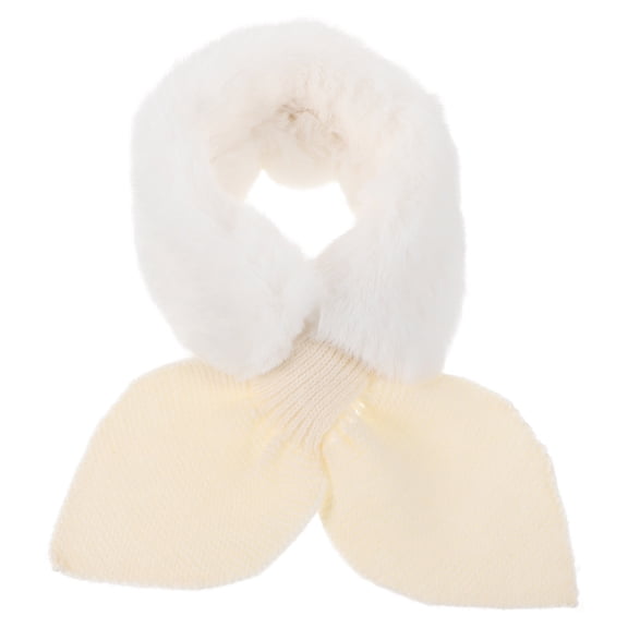 ifundom Kids Plush Scarf for Boys Beige Soft Warm Winter Neck Warmer 1 Pc