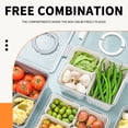 thumbnail image 3 of Organizador de refrigerador con tapas, contenedores apilables para organizar el refrigerador, contenedores extraíbles para alimentos y almacenamiento de frutas, pañuelos de papel, verduras y, 3 of 9