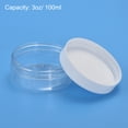 thumbnail image 4 of Uxcell 3oz/ 100ml Round Plastic Jars with White Screw Top Lid for Storage 2Pack, 4 of 5