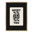 thumbnail image 5 of Kate and Laurel Sylvie Lucky You Framed Canvas Wall Art by Honey Island Studio, 18x24 Bright Gold, Cute Casino Deck of Cards Art for Wall, 5 of 7