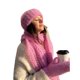 thumbnail image 1 of Sunloudy - Guantes tejidos para mujer, gorro, bufanda, suave, cálido, para invierno, color sólido, accesorios de moda para clima frío Sunloudy  moda, 1 of 2