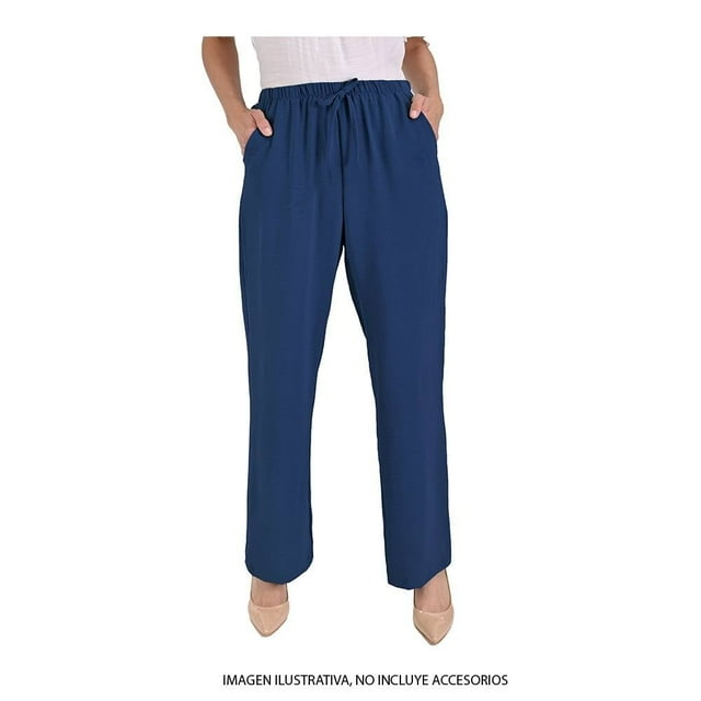 Pantalón George Talla M Pierna Amplia con Elástico Denim