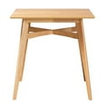 thumbnail image 2 of Pemberley Row Rubber Wood Natural Oak Pub Table Square Crisscross 35.4" Unassembled, 2 of 8