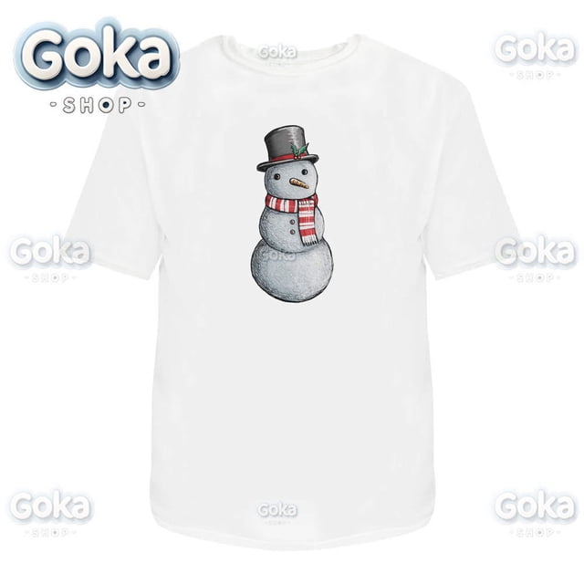 Camisetas con gráficos de muñeco de nieve de Navidad, ropa para hombre, camisetas y camisetas nuevas, Camiseta estampada de algodón para mujer, ropa Y2K, camiseta divertida bonita