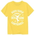 thumbnail image 3 of Hauts et T-Shirts pour Filles, Col Rond avec Lettres, Manches Courtes, Ajustement Confortable pour Usage Quotidien, Style Printemps Été pour Jeunes Filles, 3 of 3