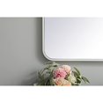 thumbnail image 4 of Elegant Lighting MR802440WH 24 x 40 in. Evermore Soft Corner Rectangular Metal Mirror, White, 4 of 6