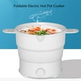 thumbnail image 3 of Foldable Electric Hot Pot Cooker, Multifunctional 1.2L Wide Application Stainless Steel Base Folding Electric Cooker  For Rice For Dormitory US Plug 110V,EU Plug 220V,UK Plug 220V, 3 of 8