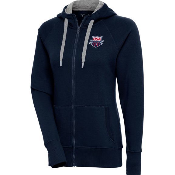 Women's Antigua  Navy USA Swimming Victory Full-Zip Hoodie