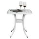 thumbnail image 1 of Zimtown 21 Mesa Auxiliar de Aluminio, Mesa de Bistró Duradera para Desayunos y Meriendas, Soporte de Café de Metal, Blanco, 1 of 9