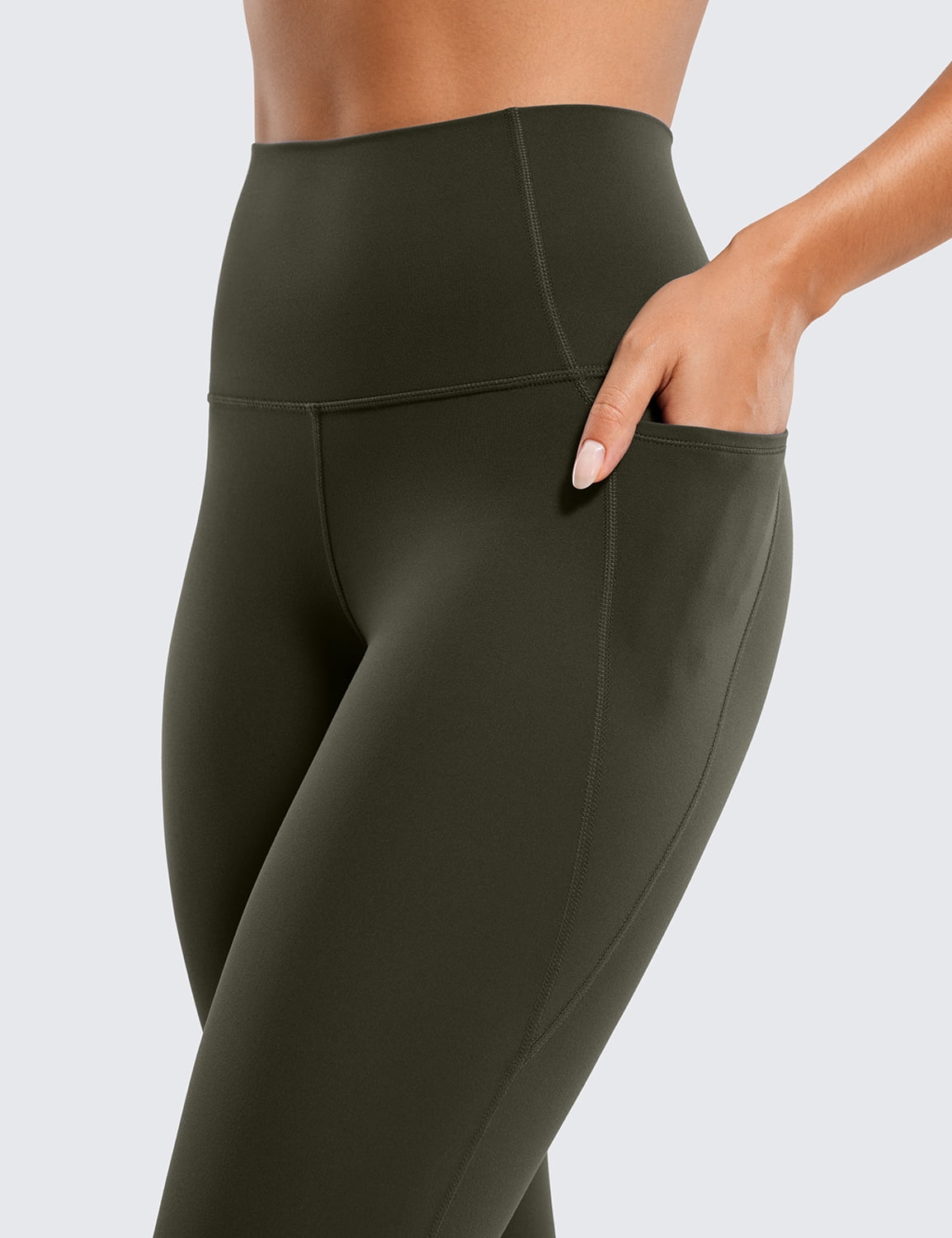 CRZ YOGA Womens Butterluxe Workout Leggings 25 Inches High Waisted Gym Yoga Pants with Pockets