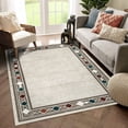 thumbnail image 6 of FairOnly Washable Area Rug for Living Room Bedroom Modern Bordered Rug 8' x 10' Stain Resistanta Area Rug, Beige, 6 of 7