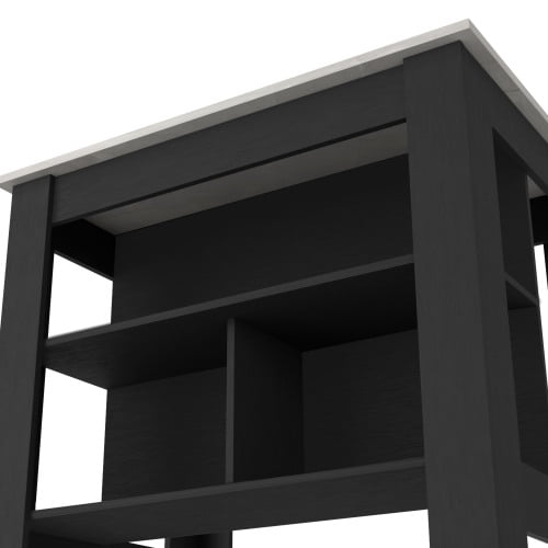Nmkwnr Kitchen Island Stand Table with 3 Open Shelves