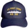 thumbnail image 1 of USS Puget Sound Ad 38 Baseball Cap Men - Classic Dad Hat Adjustable Plain Hat, 1 of 7