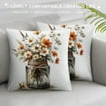thumbnail image 3 of Leisuo Spring Summer Flowers Lumbar Pillow Covers Yellow Floral Green Leaves Vase Decorative Pillow Cases Throw Pillows Farmhouse Home Decor For Sofa Couch Cushion Outdoor White, 3 of 5
