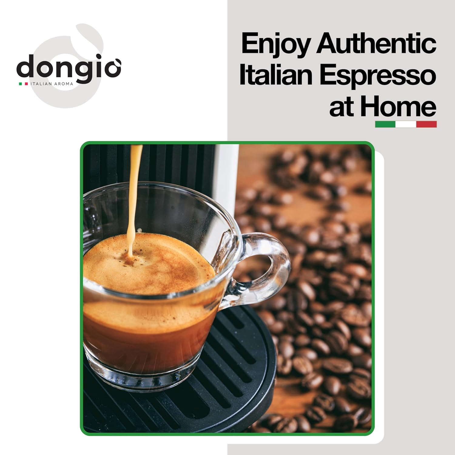 Dongio Caffe Espresso Venezia Decaf – Compatible with Lavazza Blue, Dark Roast Decaffeinated Espresso Capsules, 40 Count