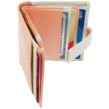 Slim Minimalist Bifold Wallets For Women - Genuine Leather Ladies Wallet With Gift Box RFID