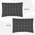 thumbnail image 3 of Pillow Covers, Black white Checkered Plaid Pillow Cases Standard Size with Envelope Closure (20x26 inches) ,Comfy Bedding Pillowcase for Hair and Skin - Soft Breathable Pillow Protectors, 3 of 6