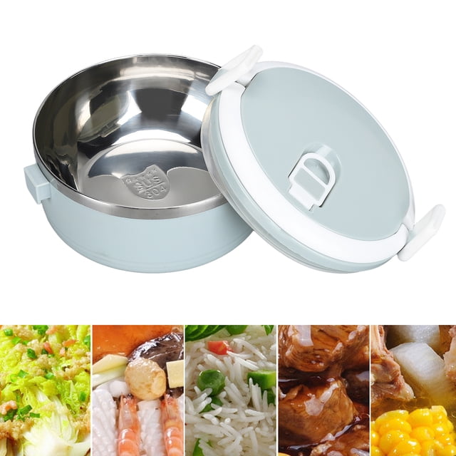 Portable 304 Stainless Steel Lunch Box, Thermal Cylinder, for School Office Outdoor, with Safety Locks, Pressure Cooker Principle