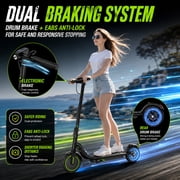 Electric Scooter for Adults, Youth & Big Kids – 19 MPH, 19 Miles Range, Foldable E Scooter with App Control, Dual Braking & Lights, Lightweight Commuting Scooter