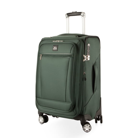 Skyway Luggage Ballard Softside 20" Expandable Carry on Luggage with Spinner Wheels, Adult, Juniper Green