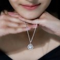 thumbnail image 5 of Rosec Jewels Lab Created Diamond Flower Pendant Necklace with Chain (EF-VS Quality), with Jewelry Box, 10K White Gold, 5 of 8
