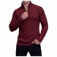 thumbnail image 4 of Yaoyar Mens 1/4 Zip Shirts Fashion Textured Golf Tshirt Classic Plain Long Sleeve Vintage Trendy Tops Spring Clothing, 4 of 7